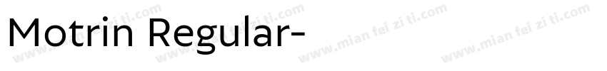 Motrin Regular字体转换